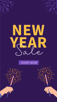 Cheers To New Year Sale Facebook story Image Preview