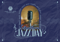 Elegant Jazz Day Postcard Design