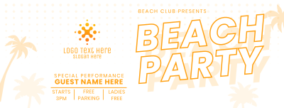 Beach Club Party Facebook cover Image Preview