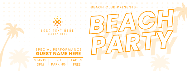 Beach Club Party Facebook Cover Design Image Preview