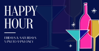 Retro Happy Hour Facebook Ad Design