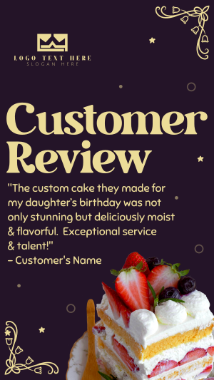 Birthday Cake Review Instagram story Image Preview