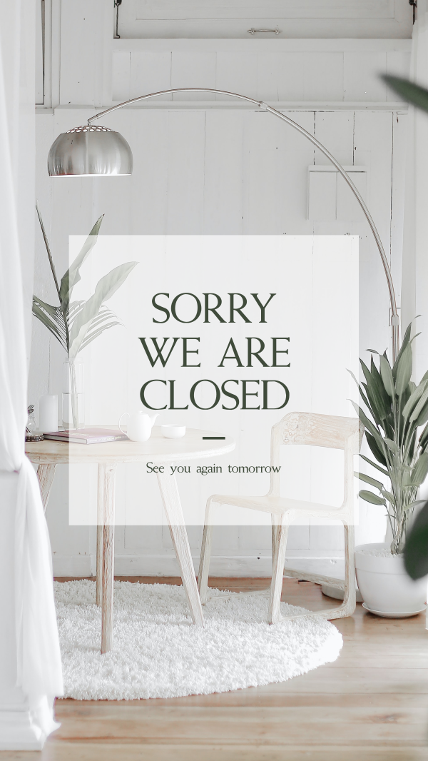 Sorry We Are Closed Instagram Story Design Image Preview