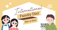 Cartoonish Day of Families Facebook Ad Design
