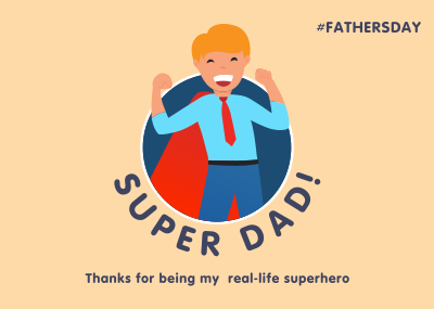 Super Dad Postcard Image Preview