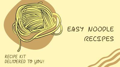 Raw Noodles Illustration Facebook event cover Image Preview