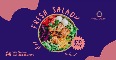 Fresh Salad Delivery Facebook ad Image Preview