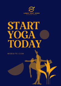 Start Yoga Now Poster Design