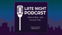 Late Night Podcast Facebook Event Cover Design
