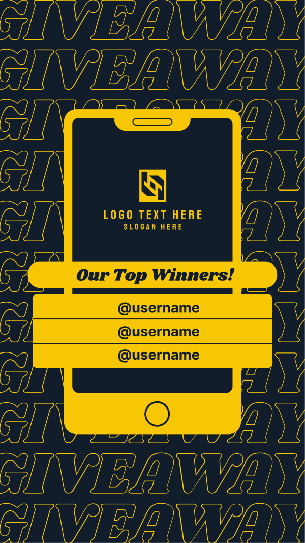 Giveaway Winners Instagram Story Design Image Preview