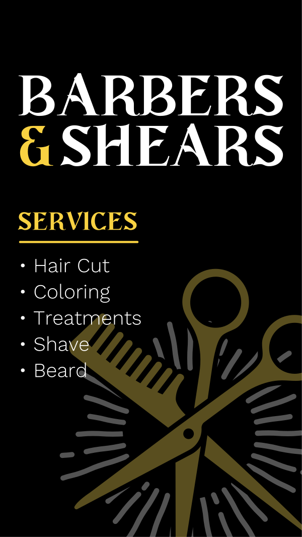 Barbers & Shears Instagram Story Design Image Preview