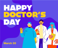 Happy Doctor's Day Facebook Post Design