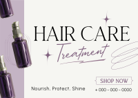 Hair Care Product Postcard Design