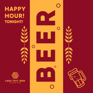 Beer Happy Hour  Instagram post Image Preview