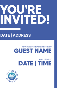 Bold Two Tone Invite Invitation Design