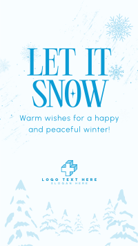 Minimalist Snow Greeting Video Image Preview