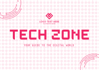 Digital Tech World Postcard Design