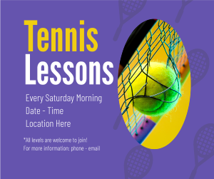 Tennis Lesson Facebook post