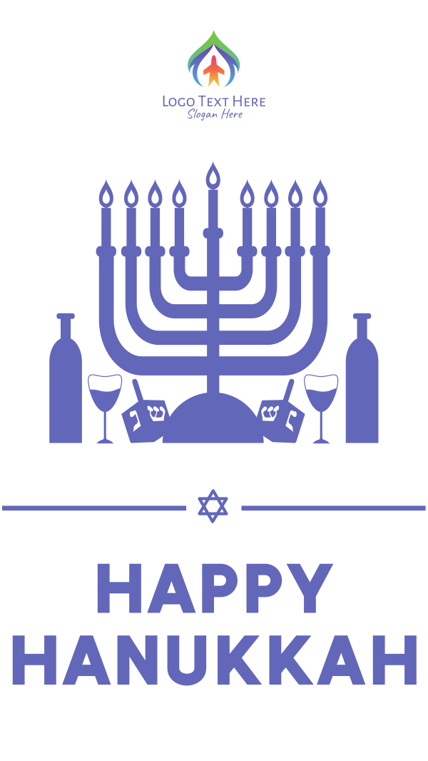 Happy Hanukkah Facebook Story Design Image Preview