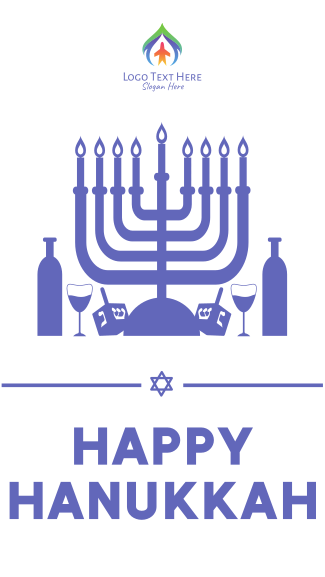 Happy Hanukkah Facebook story