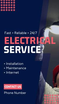 Convenient Electrical Service Facebook Story Design
