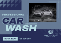 Professional Car Wash Services Postcard Design