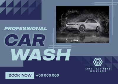 Professional Car Wash Services Postcard Image Preview