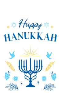 Hanukkah Menorah Facebook story Image Preview