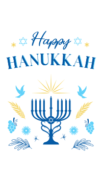 Hanukkah Menorah Facebook Story Design