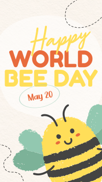 Modern Celebrating World Bee Day TikTok video Image Preview