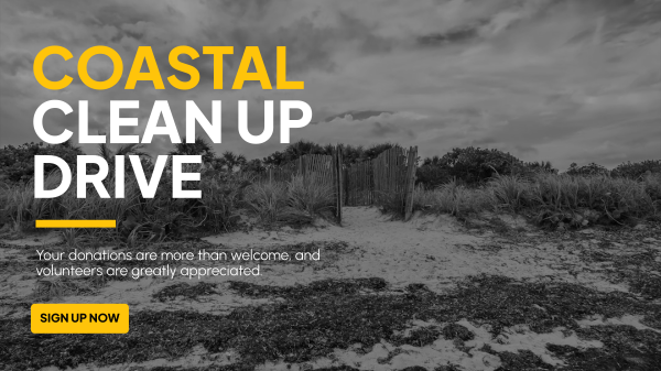 Coastal Clean Up Facebook Event Cover Design Image Preview