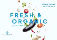 Fresh Vegetables Postcard Design