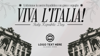 Vintage Italian Republic Day Facebook Event Cover Design