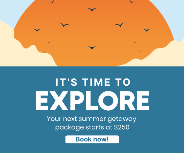 Summer Getaway Facebook Post Design