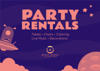 Party Rentals For Kids Postcard Image Preview