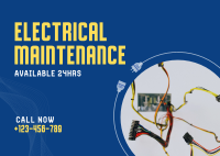 Electrical Maintenance Service Postcard Image Preview