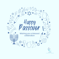 Happy Passover Wreath Instagram post Image Preview