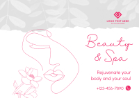 Beauty Spa Booking Postcard Design