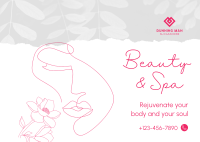 Beauty Spa Booking Postcard Image Preview
