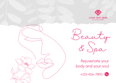Beauty Spa Booking Postcard Image Preview