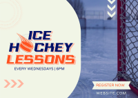 Ice Hockey Lessons Postcard Image Preview