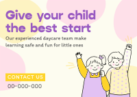 Quirky Daycare Center Postcard Image Preview