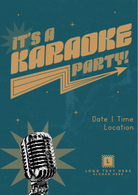Sparkly Karaoke Party Flyer Image Preview