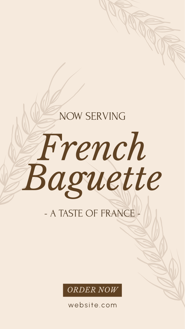 Classic French Baguette Instagram Story Design Image Preview