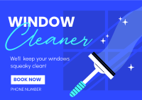 Squeaky Clean Windows Postcard Design