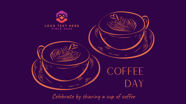 Coffee Day Latte  Facebook Event Cover Design Image Preview