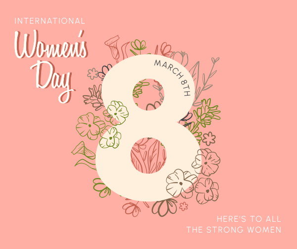 Women's Day Flowers Facebook Post Design