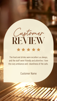 Simple Cafe Testimonial YouTube short Image Preview