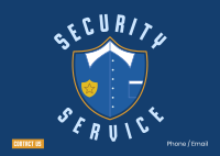 Security Uniform Badge Postcard Design