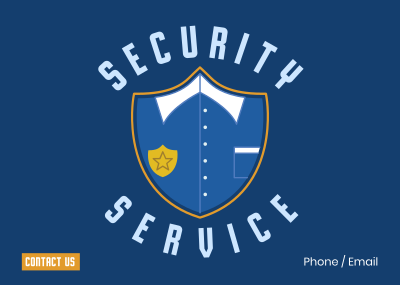 Security Uniform Badge Postcard Image Preview